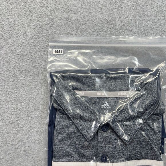 Adidas Golf Polo Shirt Men’s Medium Blue Gray Heather Short Sleeve 027579 - Picture 9 of 9